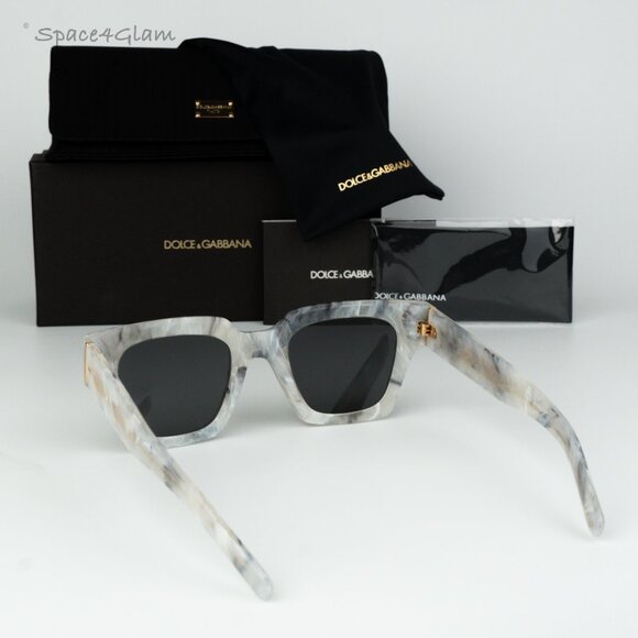 BRAND NEW D&G DG4413 342887 Grey Marble Grey Square Unisex Sunglasses - Picture 8 of 10